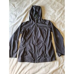 32 Degrees Cool Womens Gray Heathered Hooded Rain Jacket Windbreaker Size L